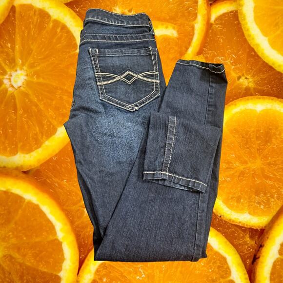 Mudd Tapered Denim Jeans with Decorative Pockets Size‎ 9 - Picture 1 of 4